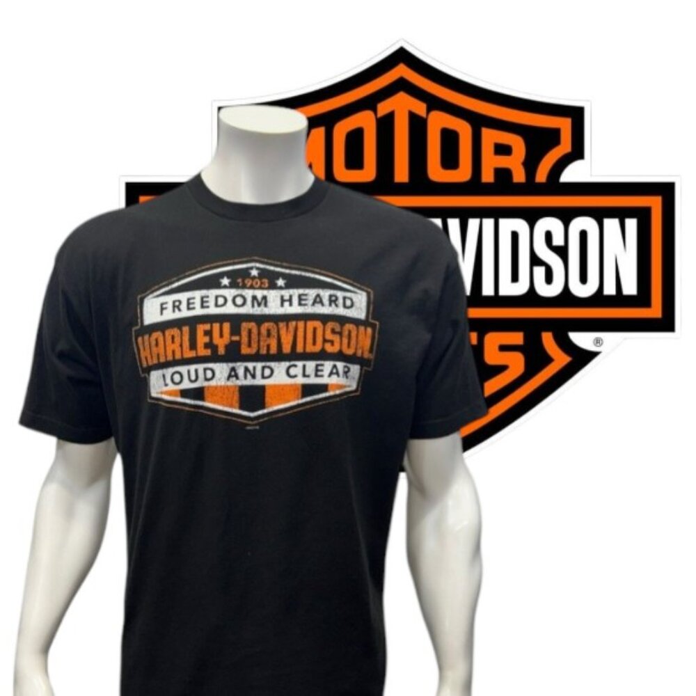 Harley Davidson Motorcycles Black Freedom Heard Tampa FL "Send It" T-Shirt XL